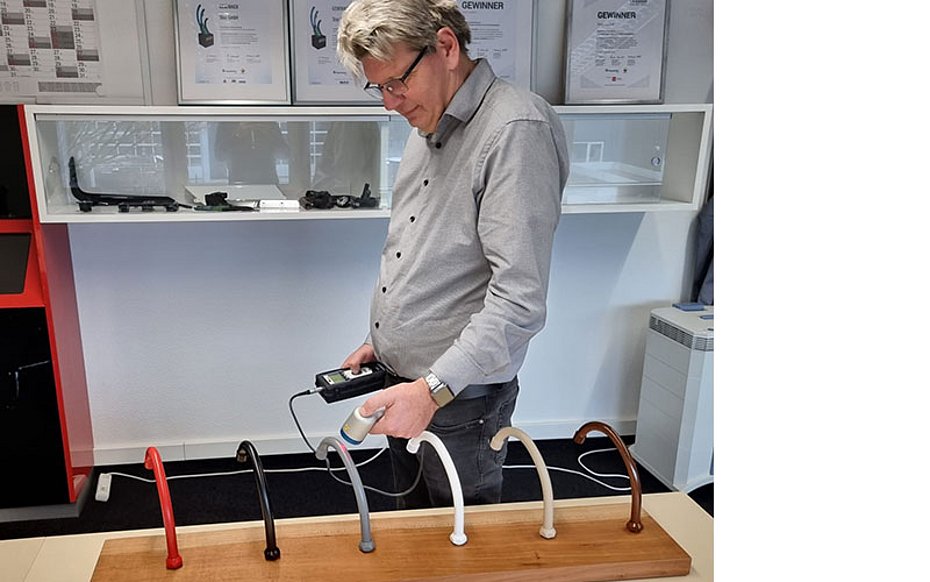 Schichtdickenmessung Nasslack Chrom vor Einbrennen