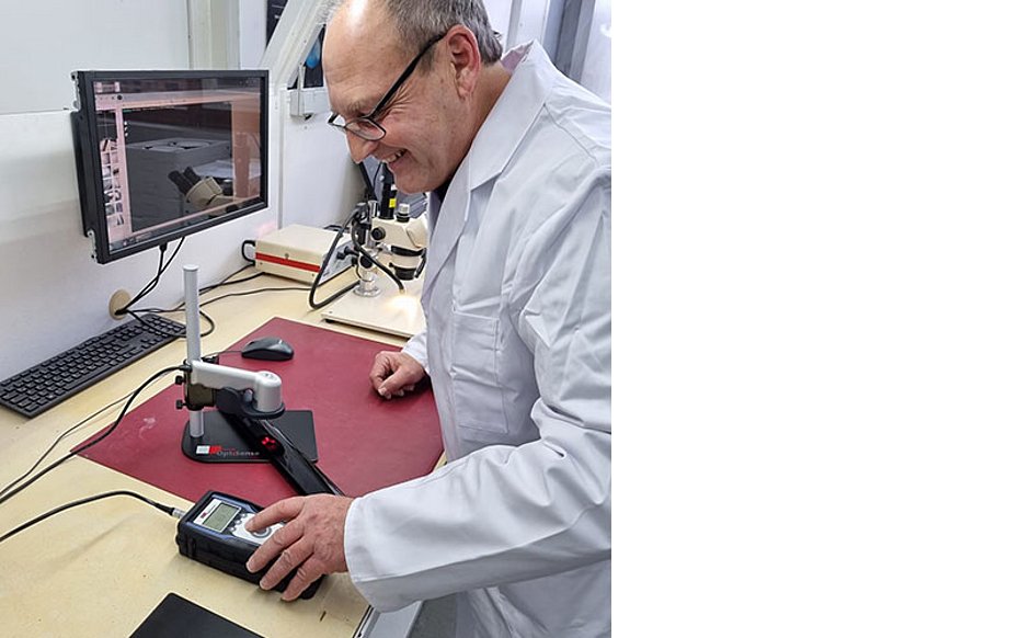 Schichtdickenmessung Nasslack Chrom vor Einbrennen