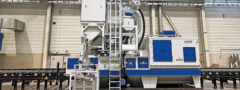 Rollenbahn-Strahlanlage Automatisierung Strahlprozesse