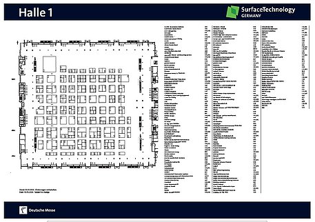 SurfaceTechnology GERMANY 2026 Hallenplan