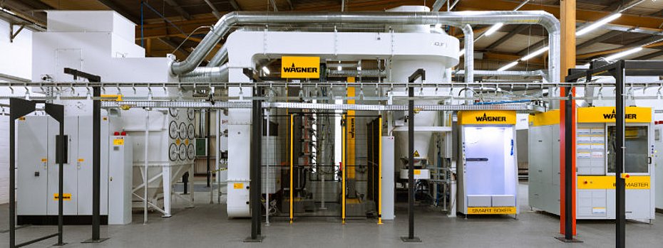 Neue Pulverbeschichtungsanlage Blechbauteile