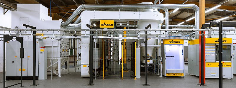 Neue Pulverbeschichtungsanlage Blechbauteile