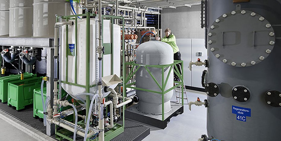 Entionisiertes Wasser galvanische Bäder Selektiv-Ionenaustauscher Regeneration