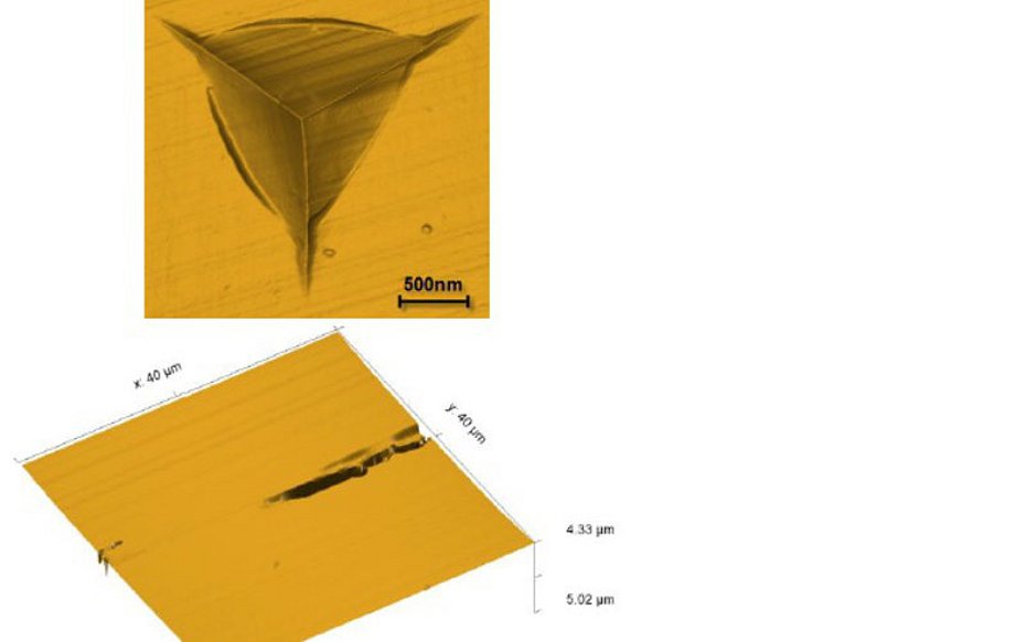 AFM Nanoindentation Oberflächenanalyse
