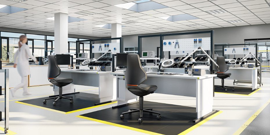 Pulverlack Arbeitsstuhl Reinraum ESD