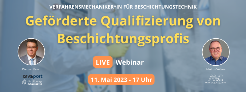 Webinar Qualifizierung Beschichtungstechniker