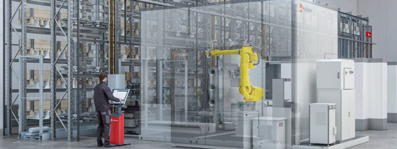 Fastems automatisches Entgraten Roboterzelle