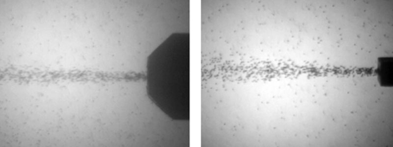 Analyse Korngeschwindigkeit Kugelstrahlen Sentenso