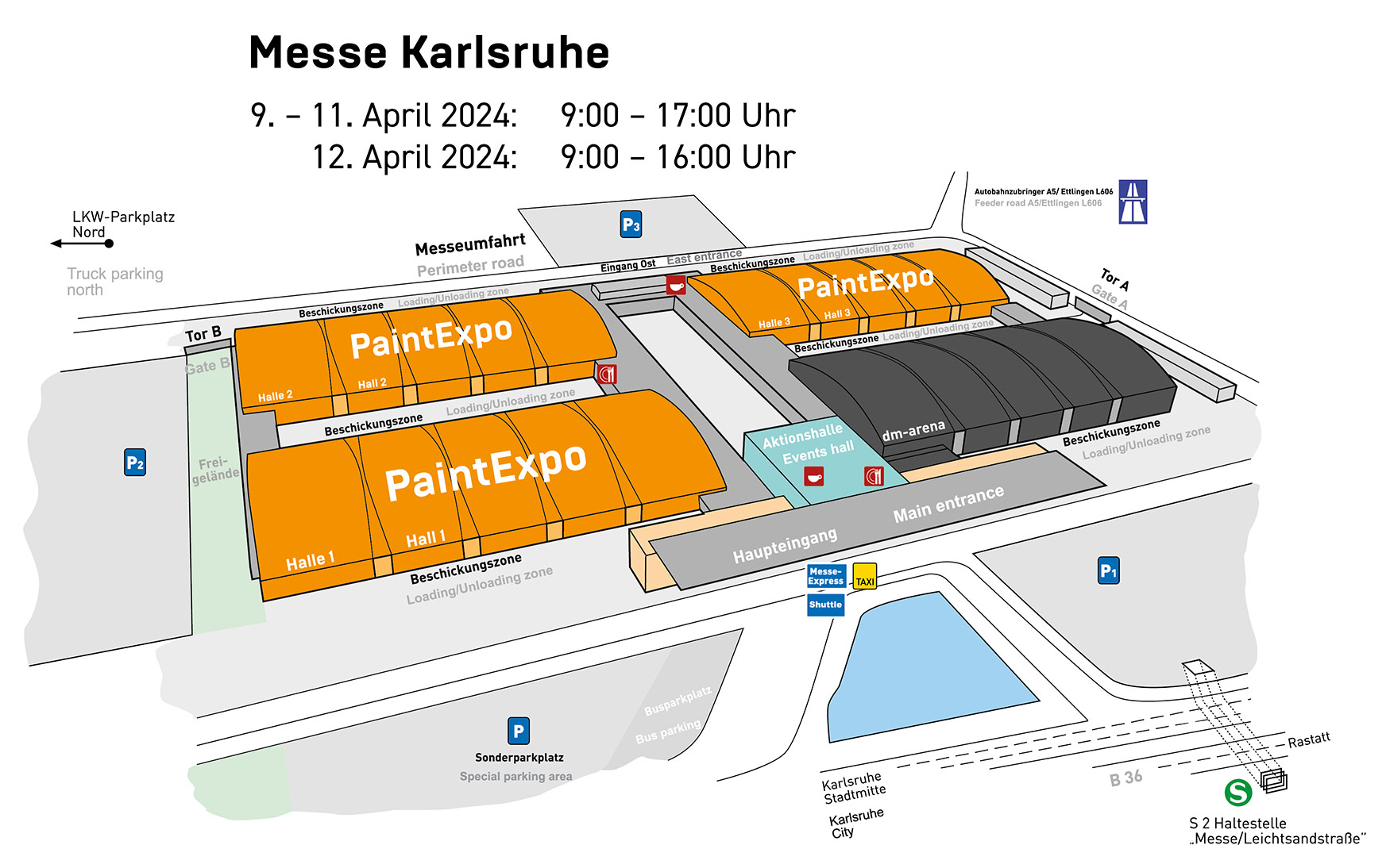 PaintExpo Hallen- und Geländeplan